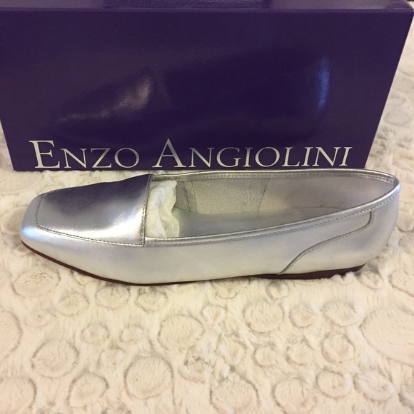 Enzo Angiolini Shoes - Enzo Angiolini Silver Liberty Loafers New In Box!!